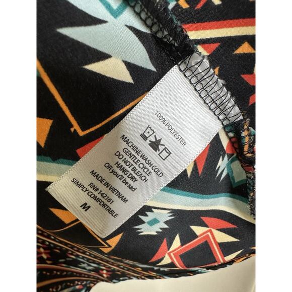 LulaRoe Size Medium Open Cardigan Aztec Southwestern Tribal Open Cardigan Water - Picture 4 of 6